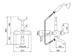 Смеситель для ванны Migliore Oxford ML.OXF-6302 золото