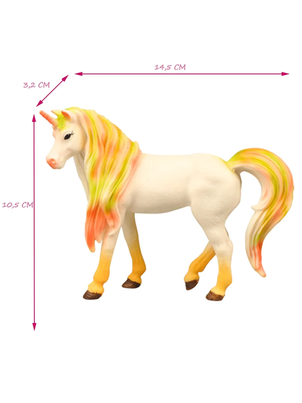 Набор фигурок животных Мир фэнтези Семья белых единорогов с зеленой гривой 2 шт
