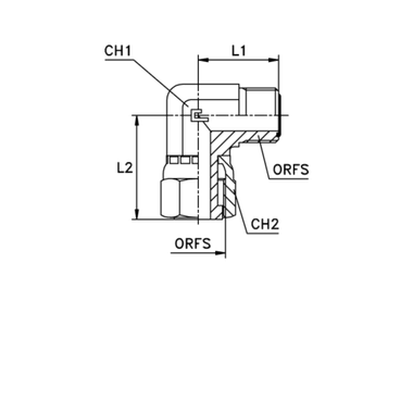 Соединение PN90 ORFS 13/16 (обжатая гайка)