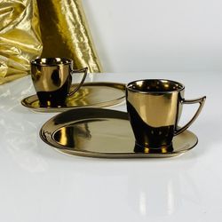 Lenardi 232-012 Набор из 2 чашек с блюдцами 250мл ВИНТАЖ в под.уп.(х8)Фарфор