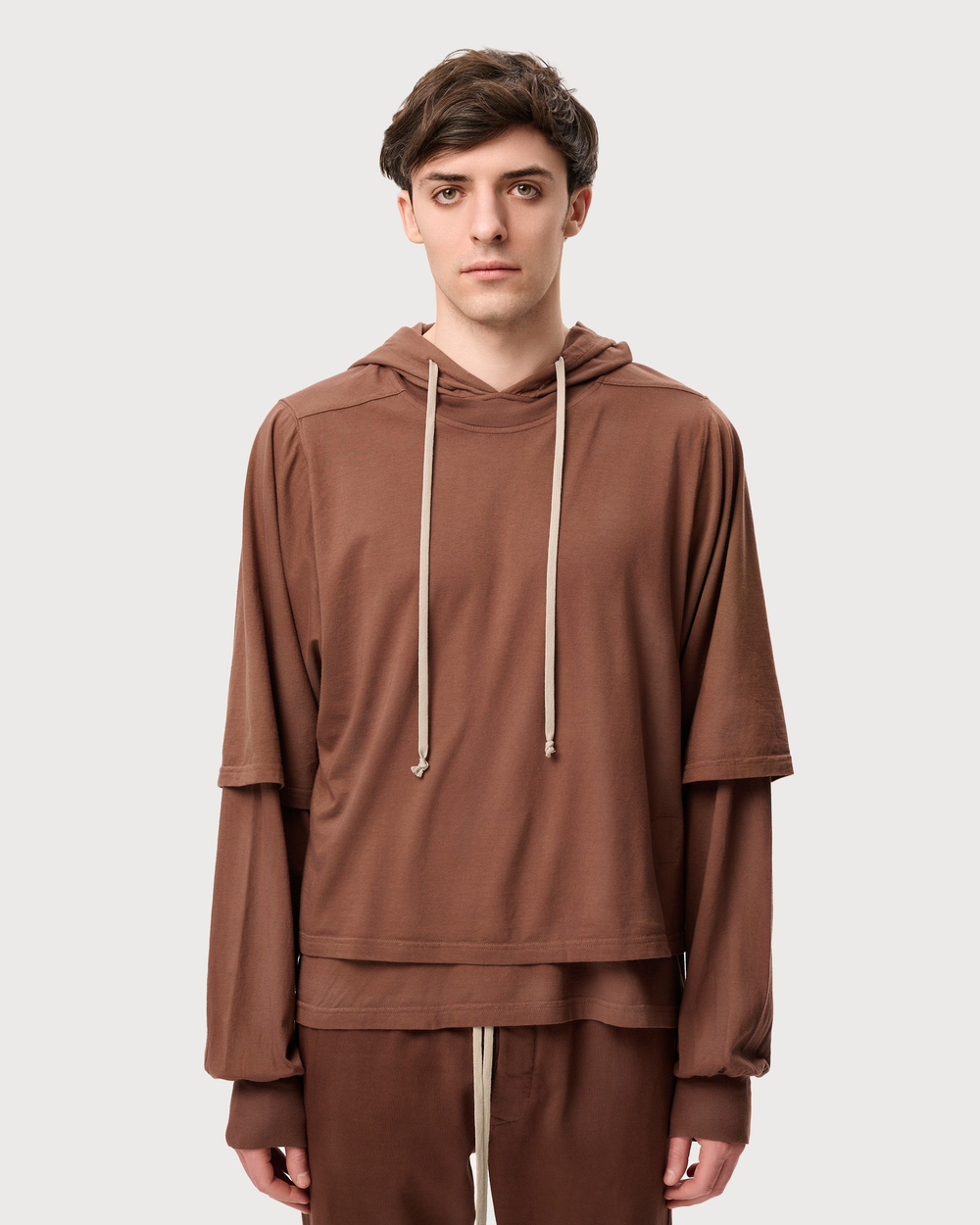 RICK OWENS DRKSHDW ХУДИ КОРИЧНЕВАЯ HUSTLER