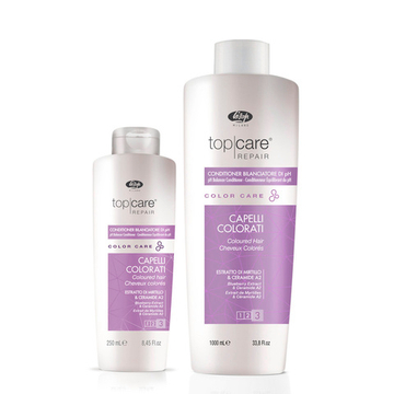 Кондиционер восстанавливающий нейтральный уровень pH волос и кожи головы после окрашивания Lisap Top Care Repair Color Care pH Balancer Conditioner