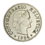 Switzerland, 5 Rappen, 1934 – Libertas Series, XF