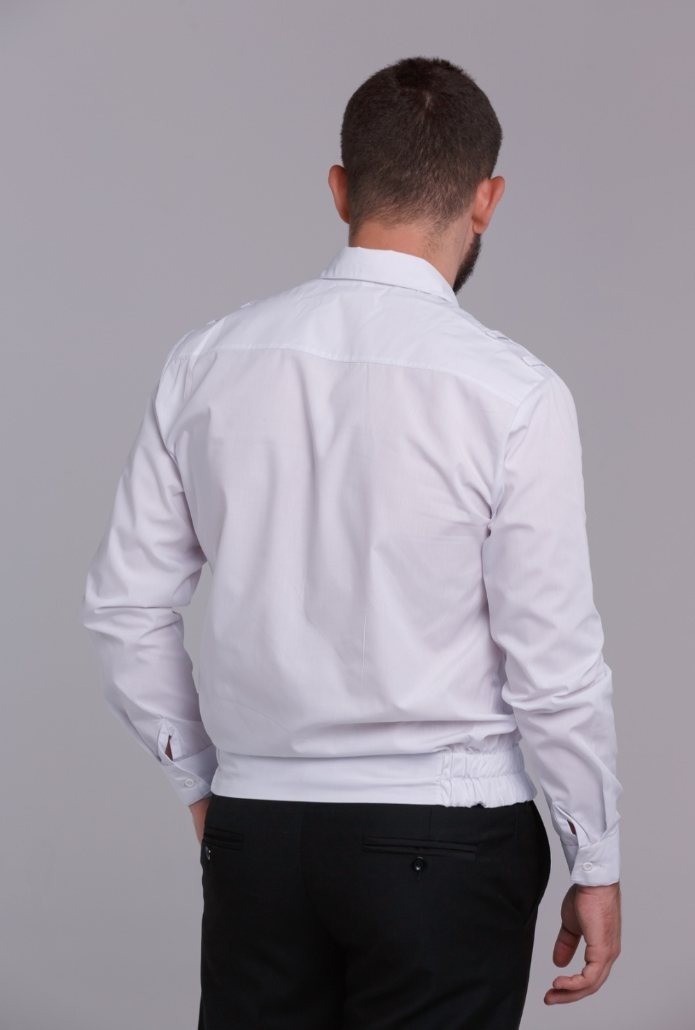 Рубашка форменная кадетская для кадетов казачья школьная детская белая длинный рукав хлопковая хлопок