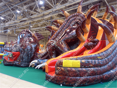 Коммерческий надувной батут "Мега - дракон"