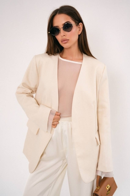 Двойка (жакет + прозрачный жилет)