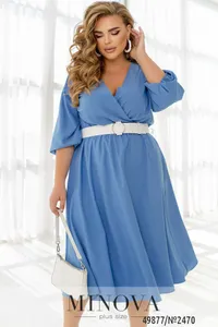 Платье 2470-голубой Minova