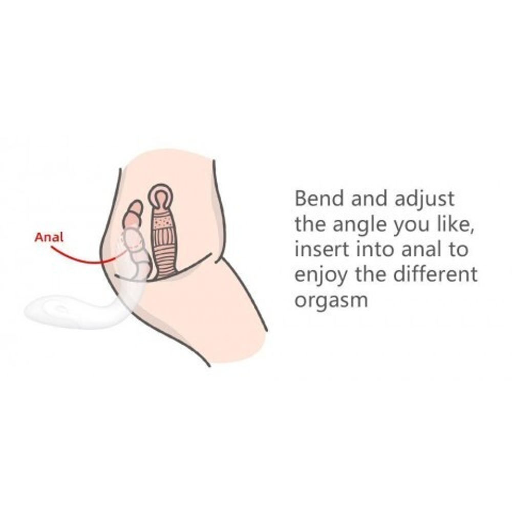 Гибкий, изгибающийся вибратор для точки G - DryWell G-Spot, белый