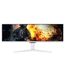 Монитор 43,8'' AOPEN 43XV1CPwmiiphx 32:9, IPS, 3840x1080, 1ms, 350, 400cd, 120Hz, 2xHDMI(2.0, 1.4) + 1xDP(1.2) + Audio out, Speakers 2Wx2, White, H.Adj. 95 (by ACER)