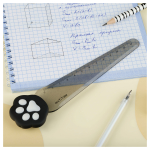 Линейка с топпером 12см "Paw", пластиковая