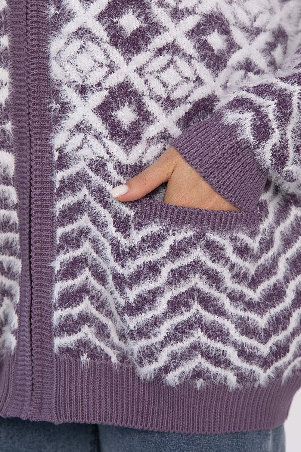 Свитер на молнии Сканди НЬЮ (сиреневый) Б14401-20М LT Collection