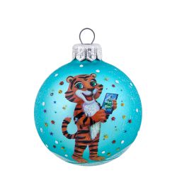 НФШ-1632/4 Ел.украшение Шар «Тигренок» 65 мм