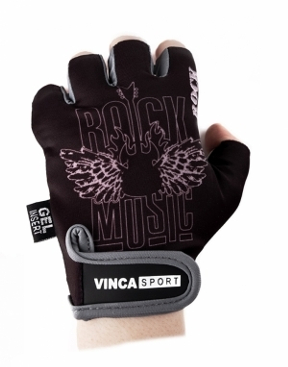 Перчатки велосипедные, ROCK, черные с серым, размер L VG 870 Rock (L)