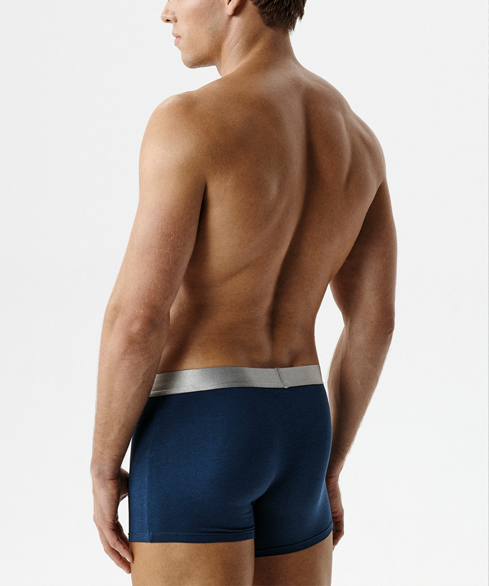 Мужские трусы шорты Atlantic, 1 шт. в уп., пима хлопок, сине-зеленые, MH-1203