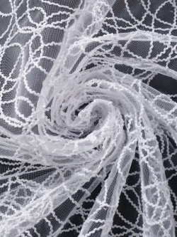 Тюль в спальню гостиную белый 400х250