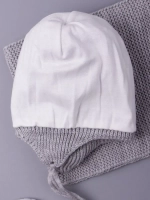 Шапка для девочки осенняя вязаная и снуд