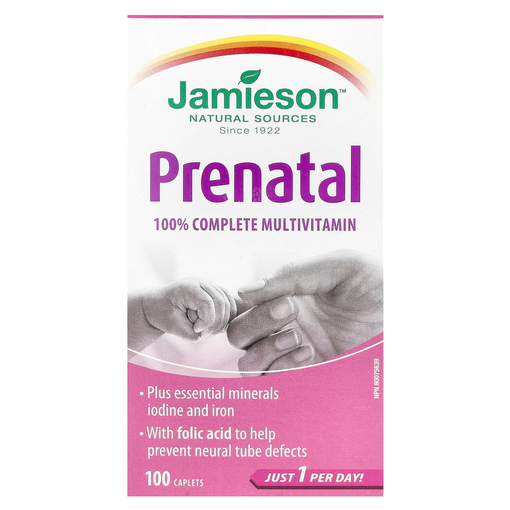 Jamieson Vitamins, Для беременных, 100% полноценный мультивитаминный комплекс, 100 капсул