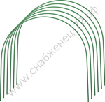 GRINDA 2.0 м, стальные, покрытие ПВХ, 6 шт, дуги для парника (422309-100-070)