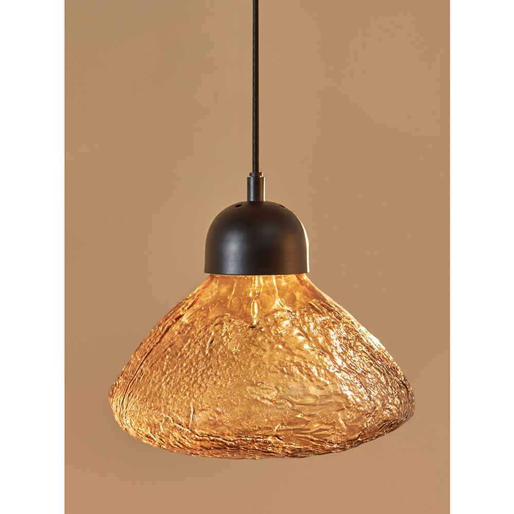 Светильник подвесной frozen light, D25 см, янтарный
