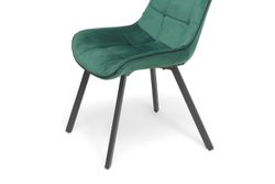 "Диана" стул из велюра, цвет зеленый