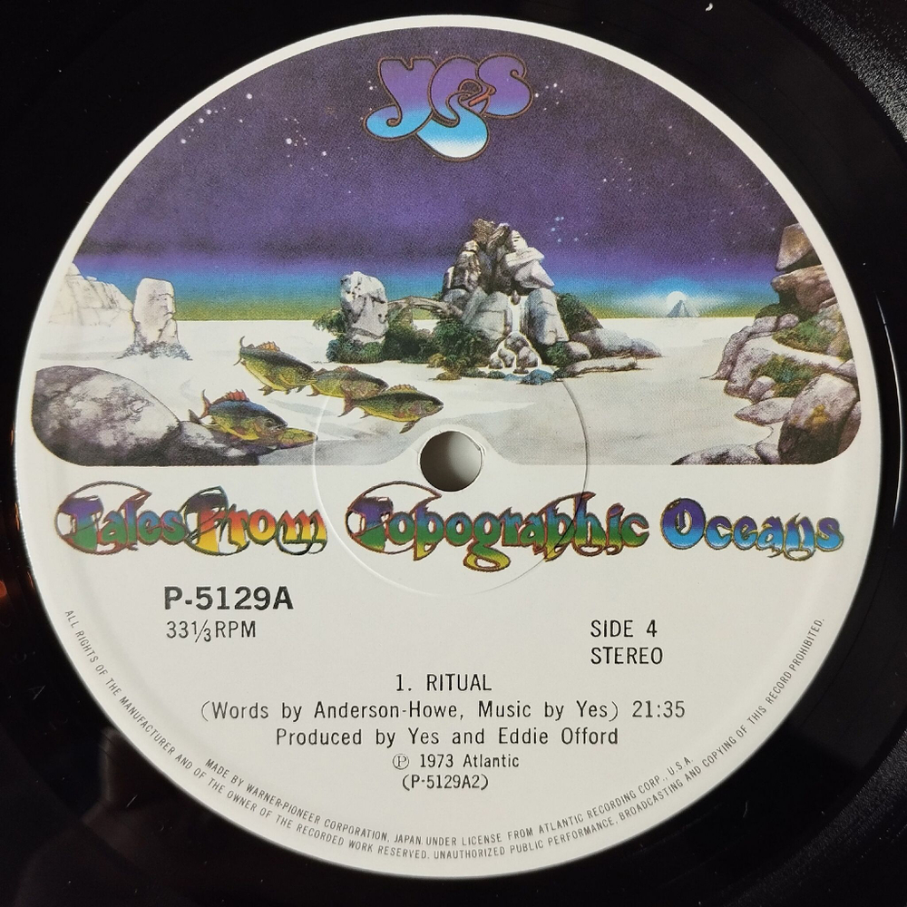 Винтажная виниловая пластинка LP Yes Tales From Topographic Oceans (Japan 1973) (Obi) The Remembering