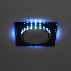Встраиваемый светильник со светодиодной подсветкой ЭРА DK LD50 BK GX53 черный