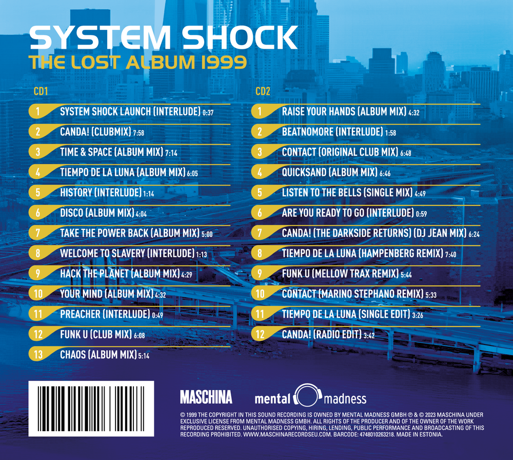 CD: Brooklyn Bounce — «System Shock (The Lost Album 1999)» (2006/2024) [2CD Deluxe Expanded Edition]