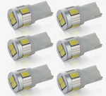 Светодиод 12V T10  6SMD 3570 WHITE CSP 5.5W 6000K (биполярные) (2шт) SUPER VISION Парус SP-04T10