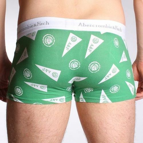 Мужские трусы боксеры зеленые Abercrombie&amp;Fitch Green Boxer AF0023