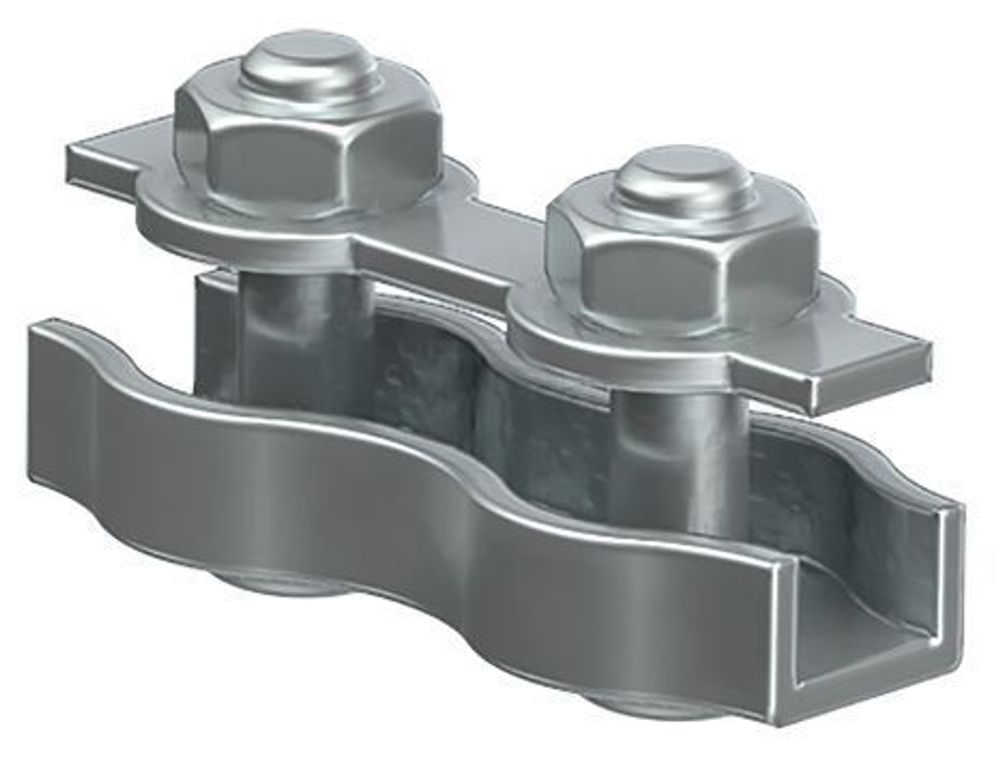 Зажим троса дюплекс 2мм IEK CLP1P-ZTVD-2 Зажим троса дюплекс 2мм IEK CLP1P-ZTVD-2