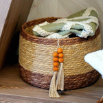 Корзина для хранения "Бразилия", Д270 Ш270 В210, натуральный, шоколадный