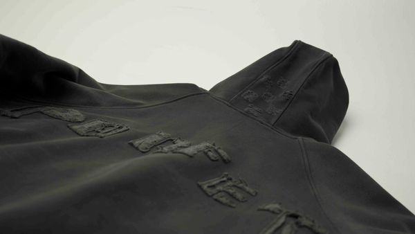 Худи Zip 2black Vintage темно-серый - фото 6