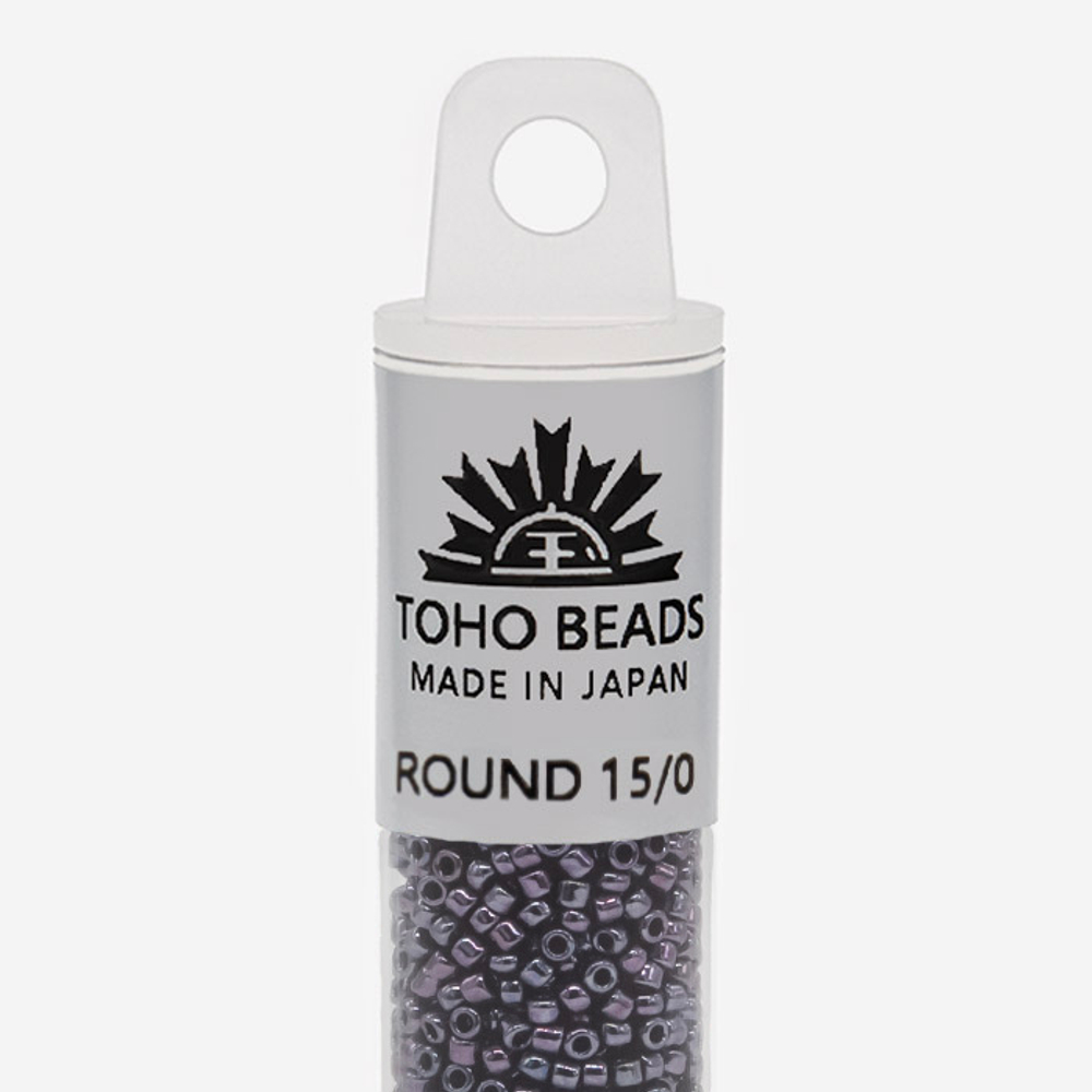 Японский бисер TOHO Round 15/0 (№90), металлизированный, непрозрачный глянцевый