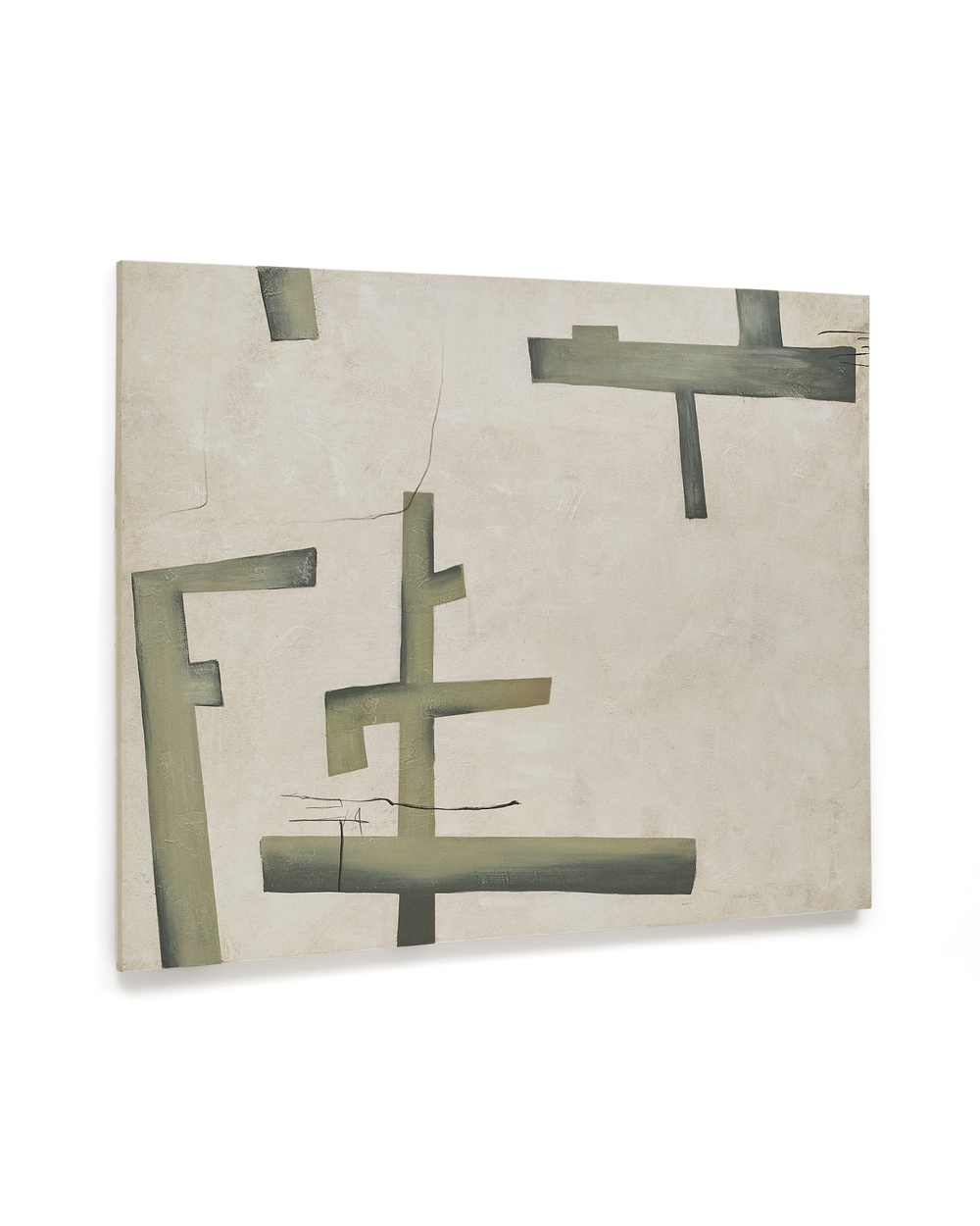 Fida Зеленый абстрактный холст 180 x 140 см