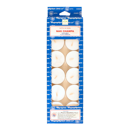 SATYA Nagchampa Ароматические чайные свечи Наг Чампа 14г*12