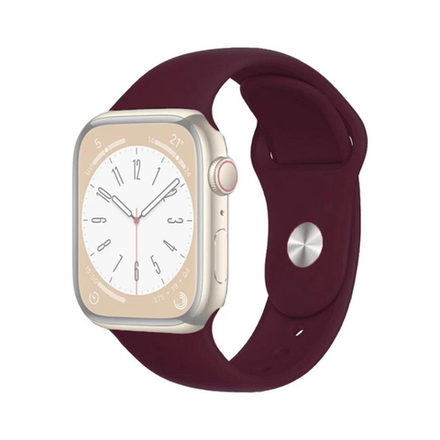 Силиконовый ремешок Apple Watch, 38/40/41, S/M, бордовый