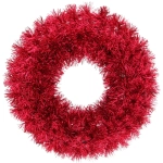 Венок декоративный TINSEL «Яркие переливы» 38 см, Красный