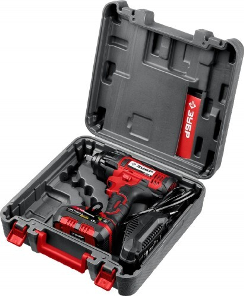 Гайковерт аккумуляторный ЗУБР ГУЛ-410-41 ударный