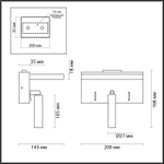 5692/3WL LEDIO LN23 344 чёрный Настенный светильник LED 3W 3000K 250Лм 220V JANSEN