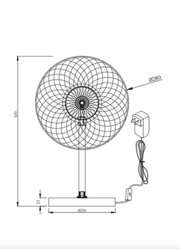 Светильник настольный LED 7W 3000К 4011/02/01T чёрный Portu Stilfort