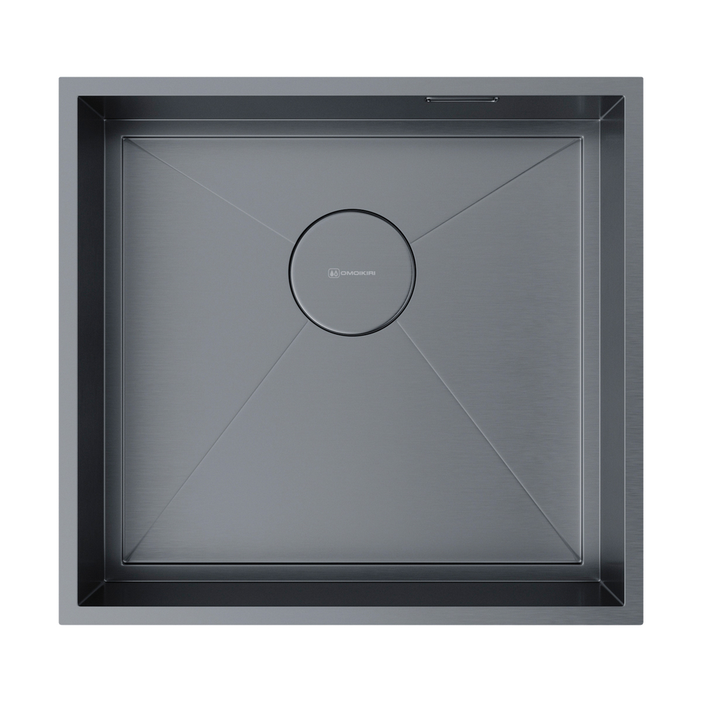 Кухонная мойка Omoikiri Kasen 48-26 INT GM нерж.сталь/вороненная сталь