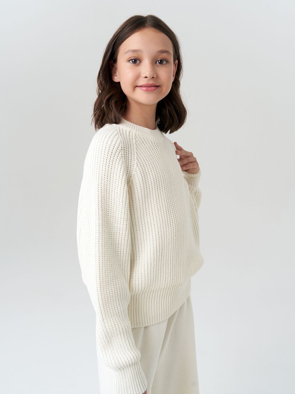 Джемпер для девочки AT1001 молочный