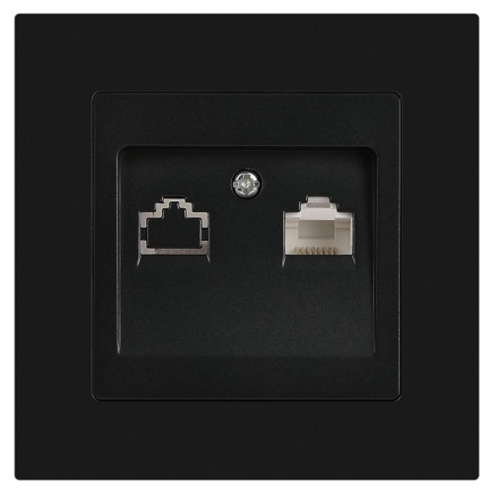 Розетка Intro Accent 6-303-05 информационная RJ45 IP20 СУ антрацит