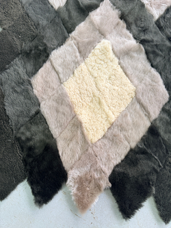 Покрывало меховое ковер из шкуры овчины