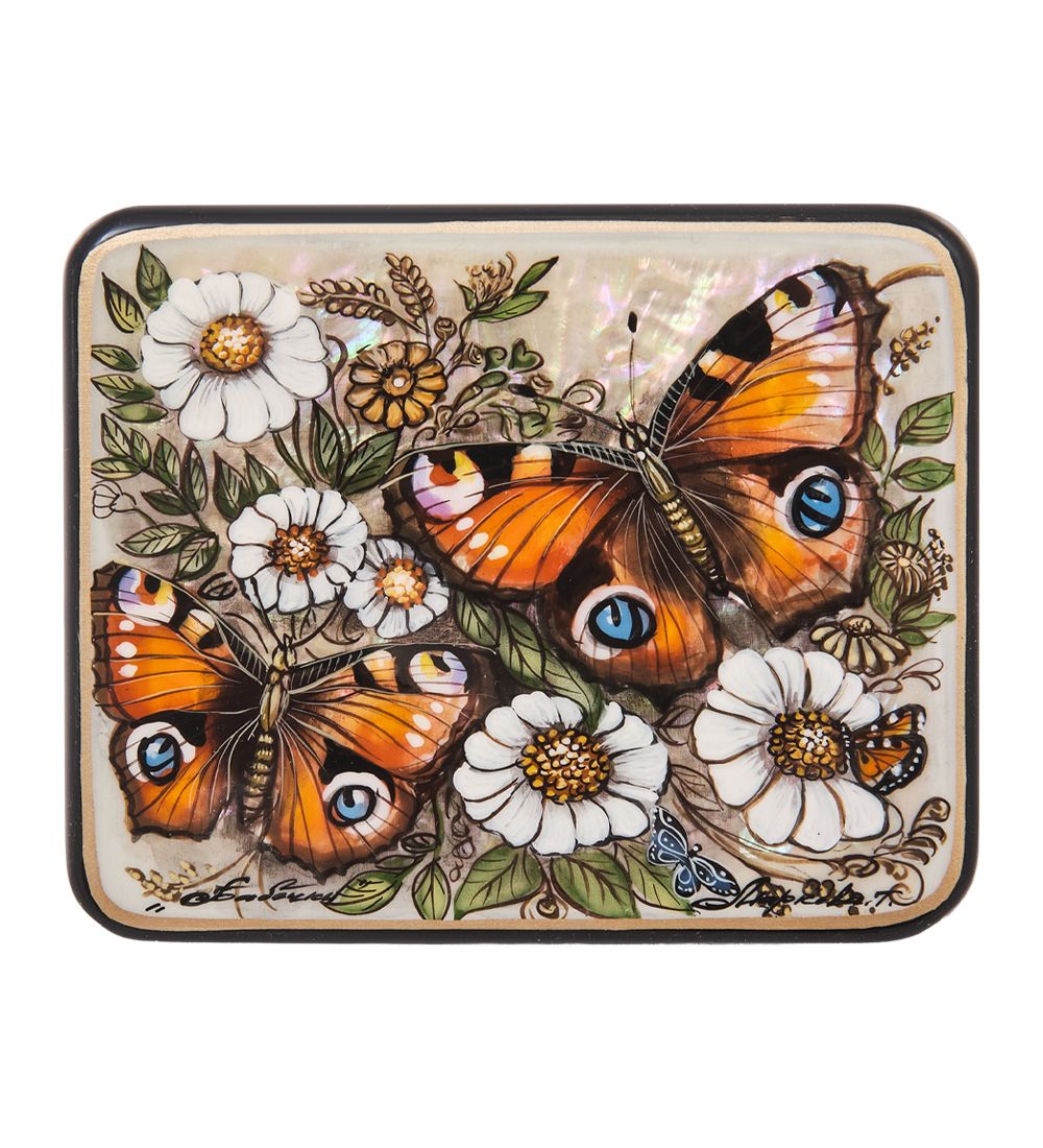 Народные промыслы ШК-55/260-B Шкатулка «Бабочки» исп. Маркова