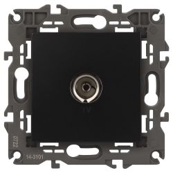 14-3101-05 ЭРА Розетка TV одиночная, IP20, Эра Elegance, антрацит