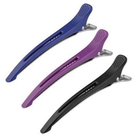 Maple-X Зажимы для волос пластик/металл с силиконовой вставкой, 11,5 см (6 шт.)