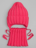 Шапка для девочки осенняя и снуд вязаный