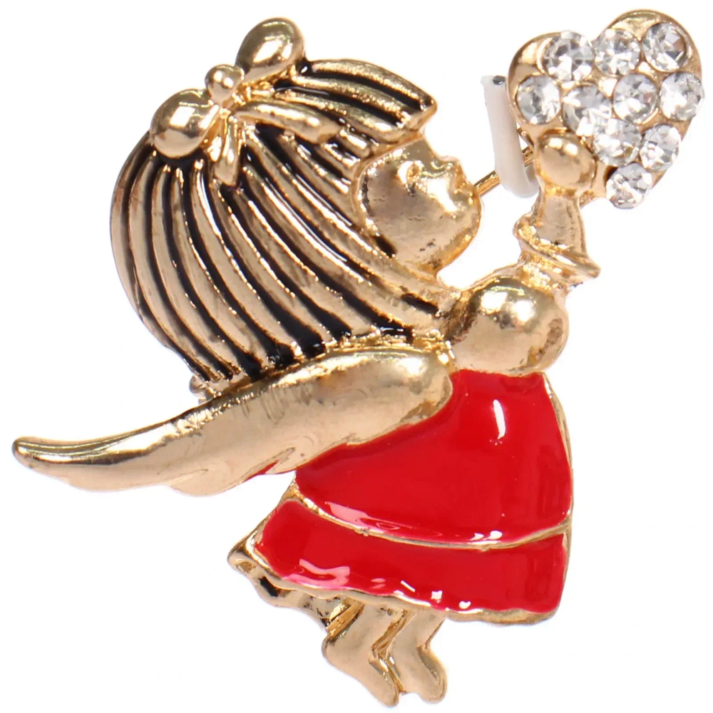 Брошь «Зимняя сказка - Ангелочек» 3,7*3м