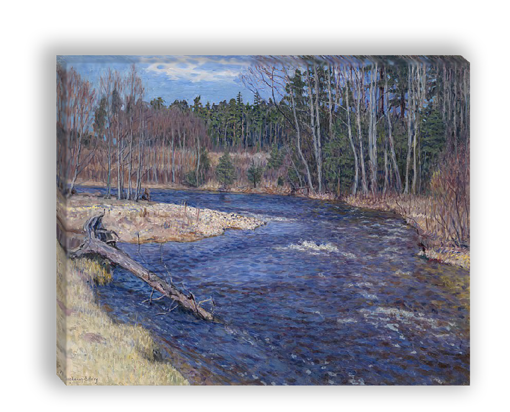 "Весенние воды", художник Богданов-Бельский, картина